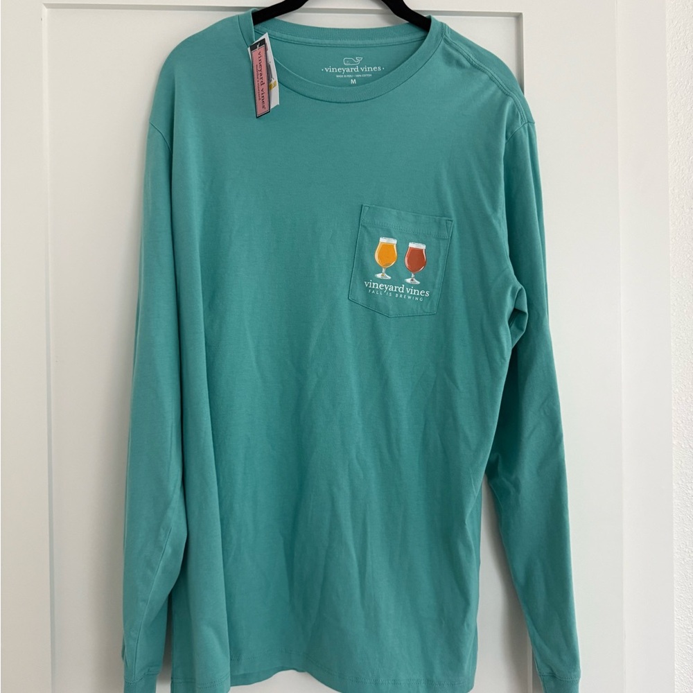 Vineyard Vines Men's Teal Long Sleeve Shirt